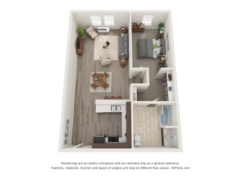 192nd West Lofts One Bedroom Floor Plan