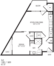 TriVista on Speer 1A0 Floor Plan