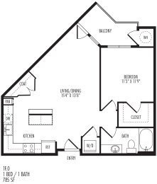 TriVista on Speer 1F0 Floor Plan