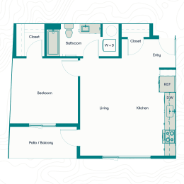 Bo Apartments 1x1 C Floor Plan