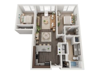 2828 Zuni Apartments in Denver, Colorado 2x1 Floor Plan
