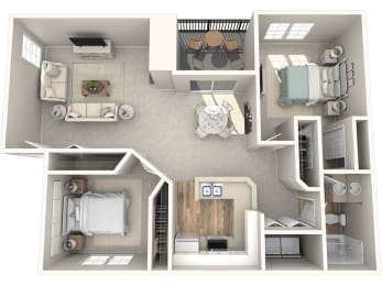 Keelers Corner Pine A 3D Floor Plan