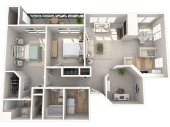 Keelers Corner Birch E 3D Floor Plan