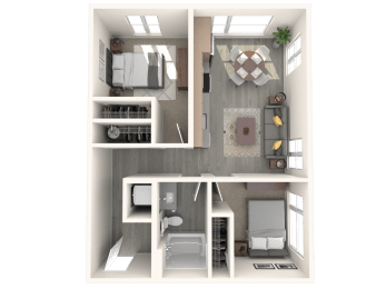 Tilian 2x1 A 3D Floor Plan