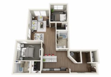 Boathouse Apartments 2x2 K Floor Plan