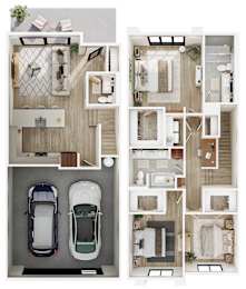 56th at Arcadia New Homes in Phoenix, Arizona 3x2.5 A1 Floor Plan