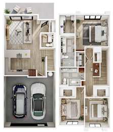 56th at Arcadia New Homes in Phoenix, Arizona 3x2.5 B1 Floor Plan