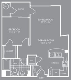  Floor Plan One Bedroom