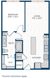 Aura Thirty2 A3.1 Affordable Unit Floor Plan