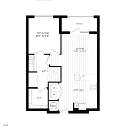 Aura 3Twenty Apartments A4.1 2D Floor Plan