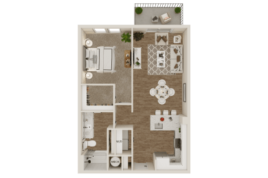 A5 Floor Plan at Lenox Grand, Austin Texas