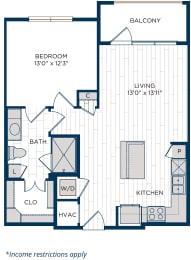 Aura Thirty2 A6 Affordable Unit Floor Plan
