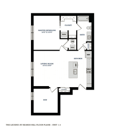 bedroom floor plan | luxury apartments in towson md | the southerly