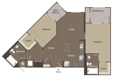 Adagio on the Green_B6 2 Bedroom 2 Bathroom_Mission Viejo