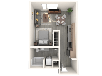 Tilian Alcove Studio 3D Floor Plan