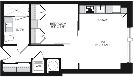 Alton District Luxury Apartments in Washington, DC A101 Floor Plan