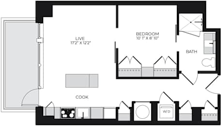Alton District Luxury Apartments in Washington, DC A104 Floor Plan