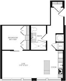 Alton District Luxury Apartments in Washington, DC A110 Floor Plan