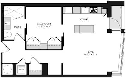 Alton District Luxury Apartments in Washington, DC A112 Floor Plan
