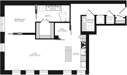 Alton District Luxury Apartments in Washington, DC A1 BD7 Floor Plan