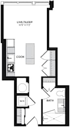 Alton District Luxury Apartments in Washington, DC S01 Floor Plan