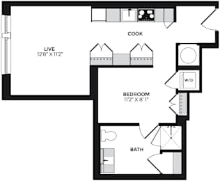 Alton District Luxury Apartments in Washington, DC S08 Floor Plan