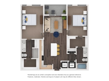 Alton East Apartments in Atlanta, Georgia B1B Floor Plan
