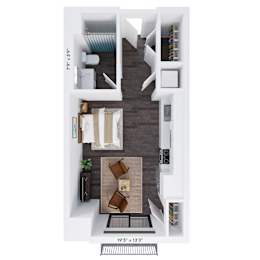 Alton Heights in Kansas City, Missouri Studio Floor Plan