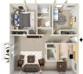 Altura Apartments in Spokane, WA Two Bedroom Floor Plan