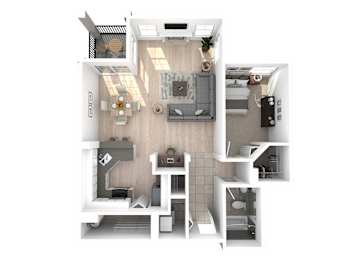 Villaggio on Yarrow Bay Apartments Amalfi Renovated Floor Plan