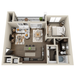 A3 Floor Plan at Arden Woods Apartments, Spring, Texas