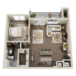 A3A Floor Plan at Arden Woods Apartments, Spring