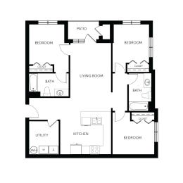 the floor plan of barcelona 54 apartment