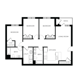 the floor plan of barcelona 54 apartment