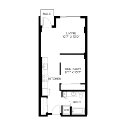 Artix Apartments B3 2D Floor Plan