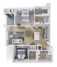 Ascend at Gateway Apartments in Denver, Colorado E1 Floor Plan