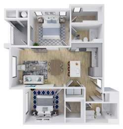 Ascend at Gateway Apartments in Denver, Colorado E2 Floor Plan