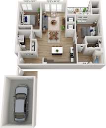 Ascend at Horizon Uptown Apartments in Aurora, Colorado B3 Floor Plan