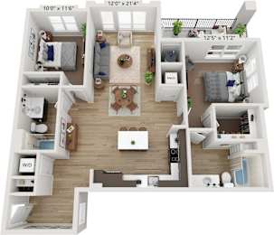 Ascend at Horizon Uptown Apartments in Aurora, Colorado B6 Floor Plan