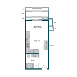 Aspire11 Apartments in Tacoma, Washington Studio B Floor Plan
