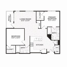 Aura Apache New Apartments in Tempe, Arizona B1 Floor Plan