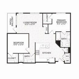 Aura Apache New Apartments in Tempe, Arizona B1m1 Floor Plan