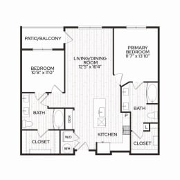 a floor plan of a house with bedrooms and a garage