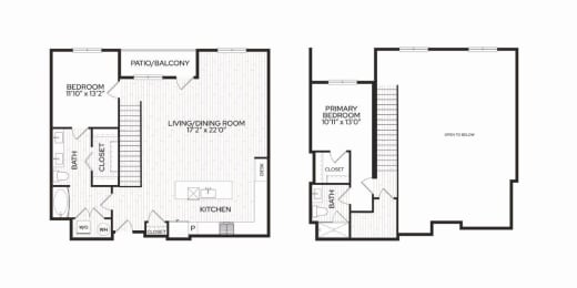Aura Apache New Apartments in Tempe, Arizona B3L Floor Plan
