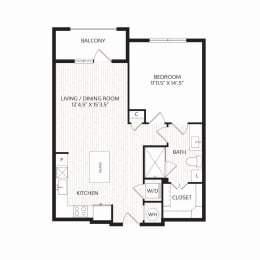 Aura Avant Apartments in Lewisville, Texas A3.3 Floor Plan