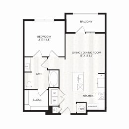 Aura Avant Apartments in Lewisville, Texas A3.4 ANSI Floor Plan