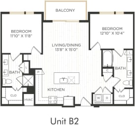 Astra Avery Ranch Apartments B2 Floor Plan