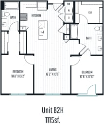 Aura Central Apartments B2H Floor Plan