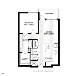 Aura crossroads A2 Floor Plan