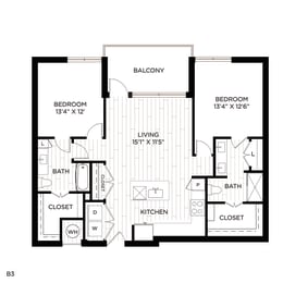 Aura crossroads B3 Floor Plan